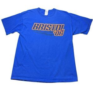 Vintage Bristol 2006 Adult Xl T Shirt Blue Orange NASCAR Racing